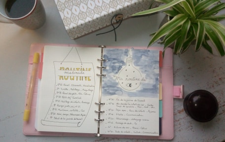 Bullet journal routine matinale miracle morning 2